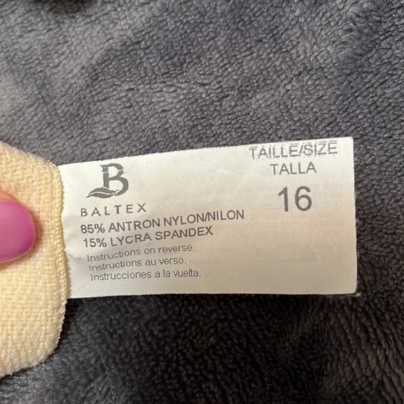 Navy Swimsuit with white trim - Picture 5 of 9